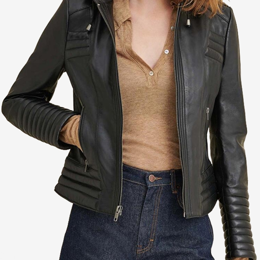 Women's Black Leather Jacket